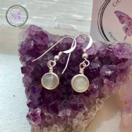 Moonstone Sterling Silver Wire Wrapped Earrings